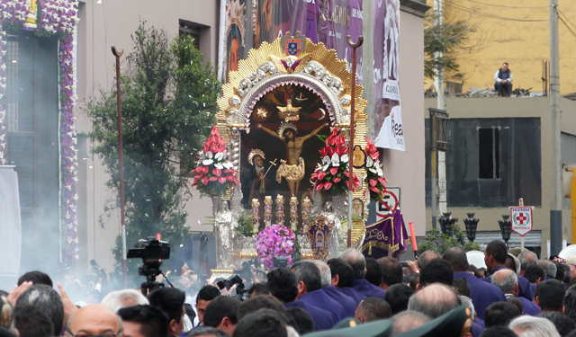 The Lord of Miracles: purple month Lima Peru