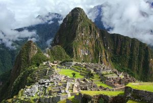 Panoramic view of Machu Picchu from the terraces near the guardian’s house